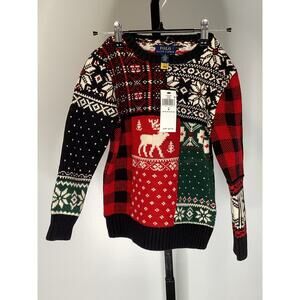 Polo Ralph Lauren Holiday Christmas Sweater Fair Isle Wool Blend - Boys 6 - NWT
